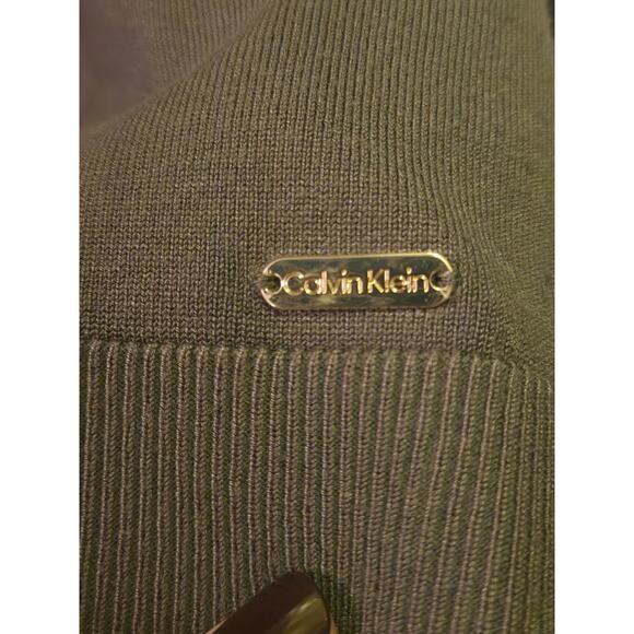 Calvin Klein Long Sleeve Women's Medium Olive Green Shirt - Picture 5 of 7